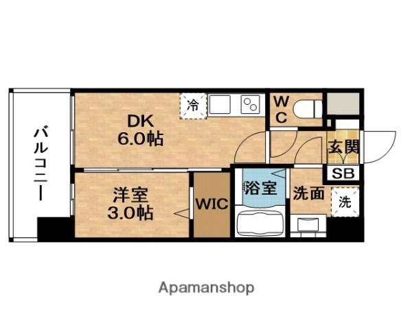 PRESSANCE東淀川駅前プローシェ(1DK/13階)の間取り写真
