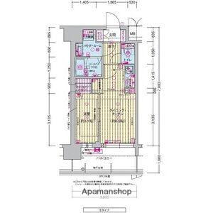 PRESSANCE東淀川駅前プローシェ(1DK/13階)の間取り写真