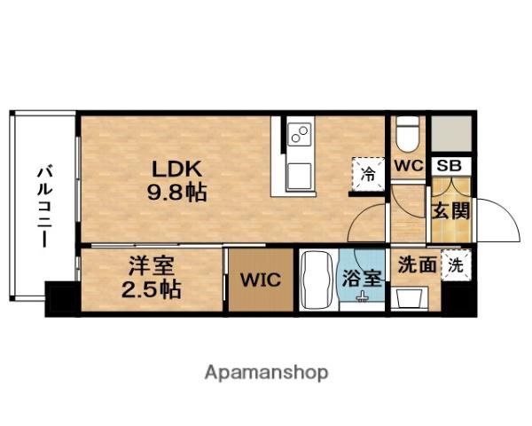 COMFORIA LIV淡路(1LDK/6階)の間取り写真
