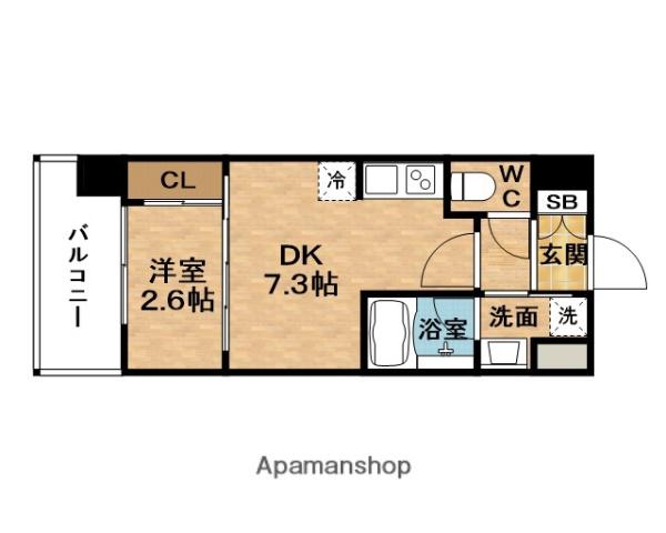 COMFORIA LIV淡路(1DK/6階)の間取り写真