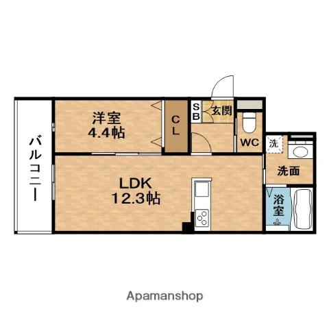 YOURMAISON TENMA(1LDK/1階)の間取り写真