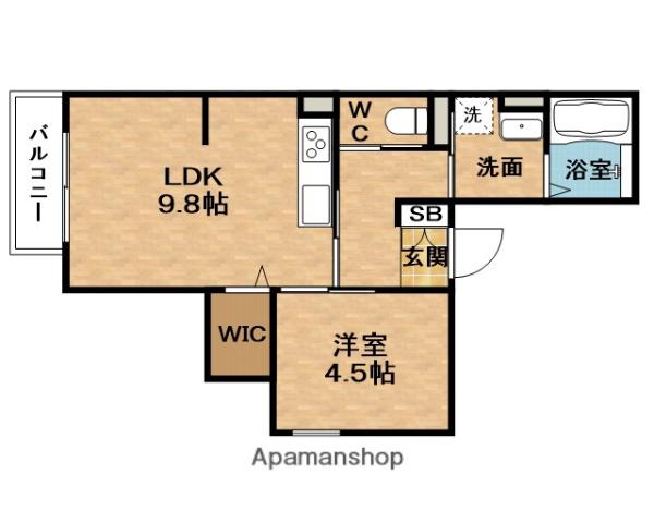 YOURMAISON TENMA(1LDK/3階)の間取り写真