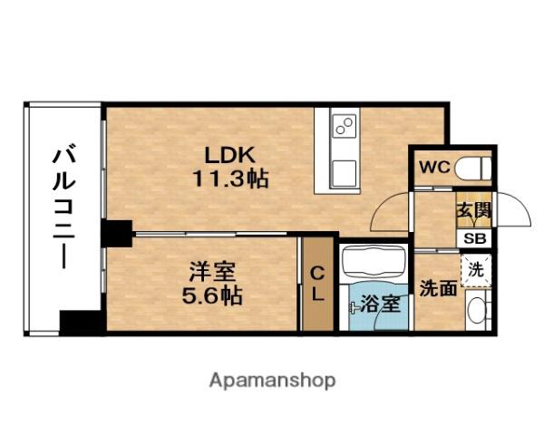PREGIO塚本ASIAN(1LDK/9階)の間取り写真