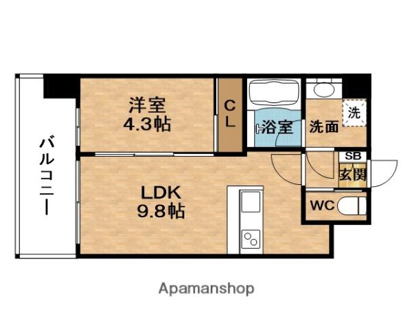 PREGIO塚本ASIAN(1LDK/6階)の間取り写真