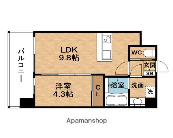 PREGIO塚本ASIAN(1LDK/3階)の間取り写真