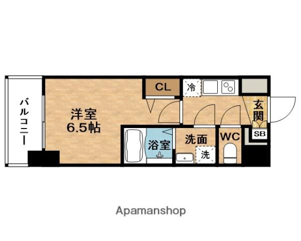 ESLEADレジデンスザ・グラン大阪ノア(1K/14階)の間取り写真