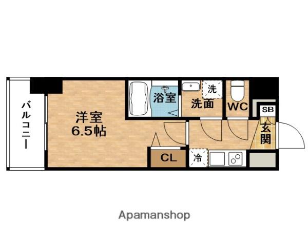 ESLEADレジデンスザ・グラン大阪ノア(1K/15階)の間取り写真