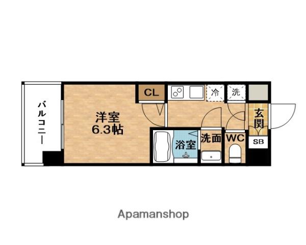 SERENⅠTE梅田北アリエ壱番館(1K/8階)の間取り写真