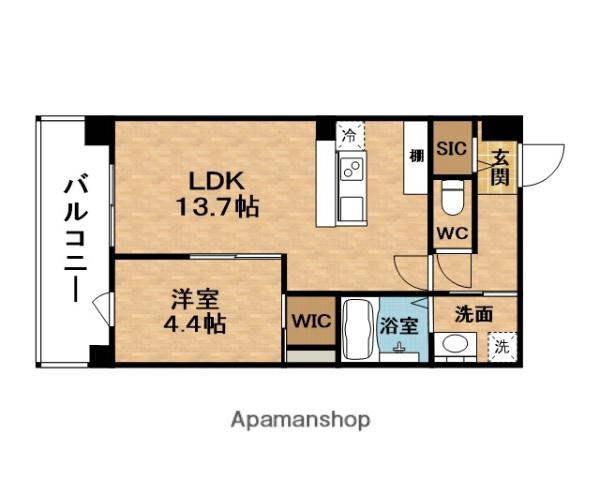 SENTIER福島吉野(1LDK/5階)の間取り写真