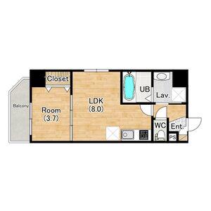 ジーグランデ九条 内覧可能日が4月10日に短縮しました(1LDK/2階)の間取り写真