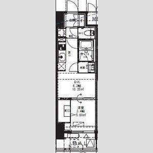 ALIVIS九条(1DK/7階)の間取り写真