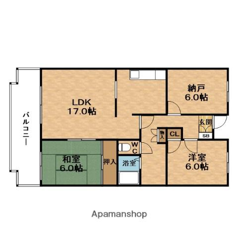 レジデンス福島(2SLDK/1階)の間取り写真