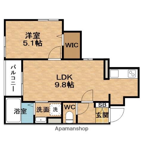 CITRUS・T(1LDK/1階)の間取り写真