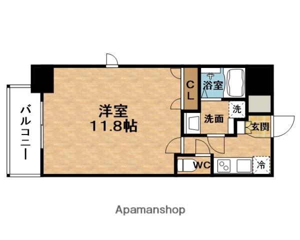 ライブFLATTSUKAMOTO(1K/1階)の間取り写真