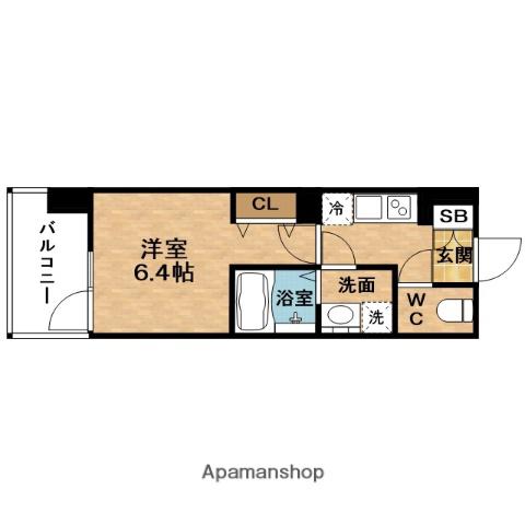 URBANPARK御幣島(1K/10階)の間取り写真