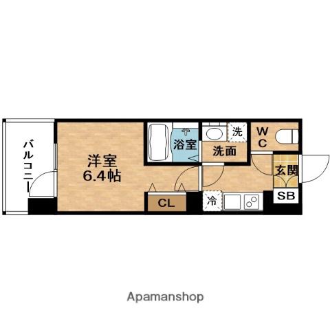 URBANPARK御幣島(1K/8階)の間取り写真