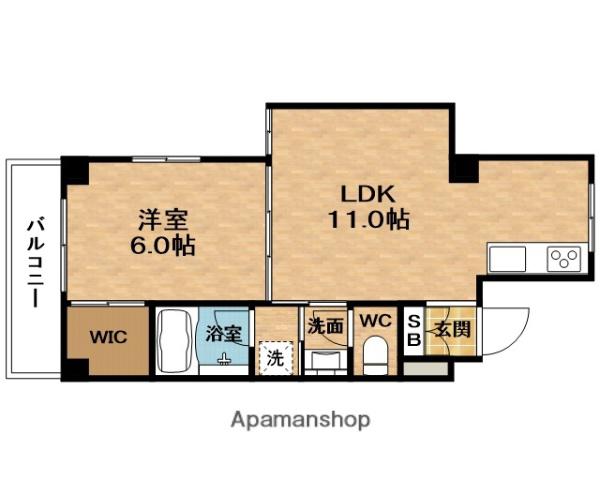 GLENフォレスト(1LDK/4階)の間取り写真
