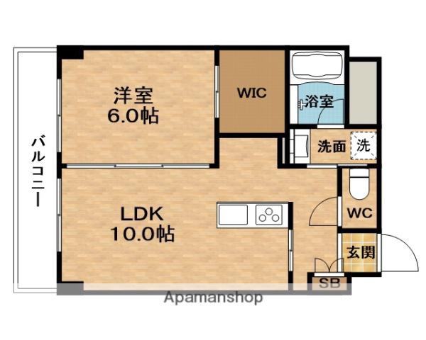 GLENフォレスト(1LDK/6階)の間取り写真