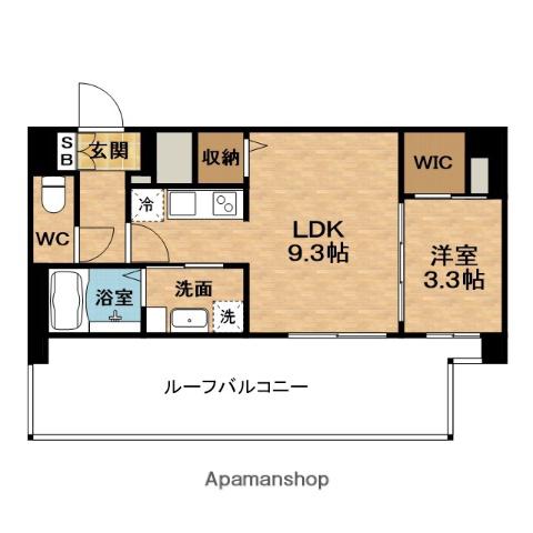 SOLTERRACEOSAKA御幣島(1LDK/7階)の間取り写真