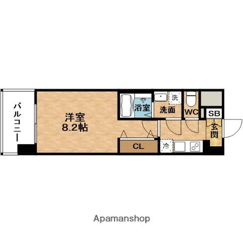 SOLTERRACEOSAKA御幣島(1K/6階)の間取り写真