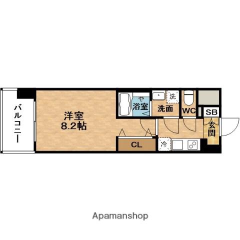 SOLTERRACEOSAKA御幣島(1K/6階)の間取り写真