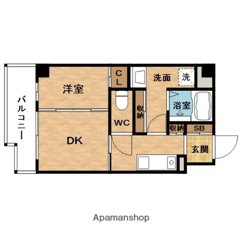 シャリオGARDEN新梅田(1DK/7階)の間取り写真