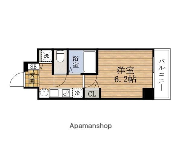 プレサンス本町ジョイス(1K/8階)の間取り写真