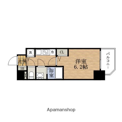 PRESSANCE難波フィネスト(1K/5階)の間取り写真