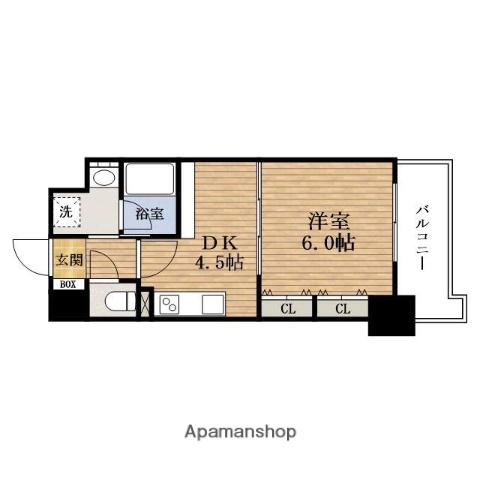 ブランクレールTANIMACHI(1DK/8階)の間取り写真