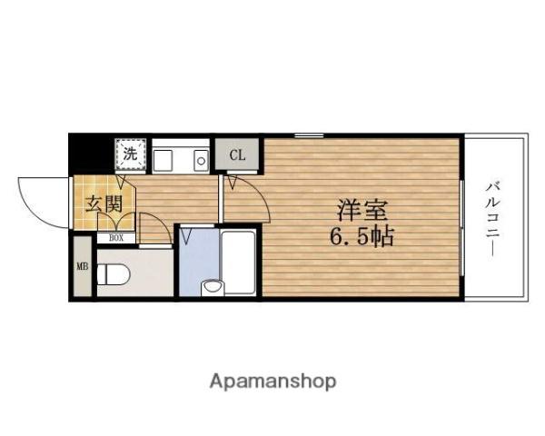 プレサンス内本町(1K/9階)の間取り写真