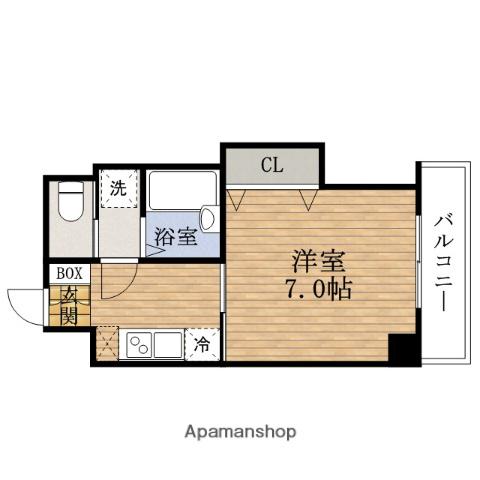 大阪メトロ千日前線 桜川駅(大阪) 徒歩7分 9階建 築17年(1K/3階)の間取り写真