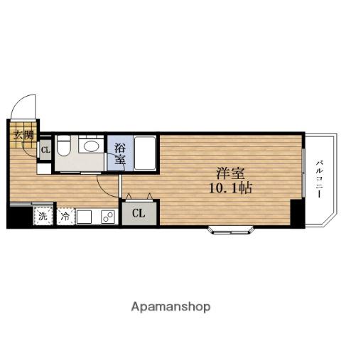 アーデン土佐堀(ワンルーム/6階)の間取り写真