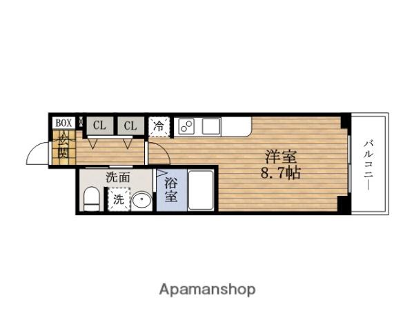 アドバンス大阪ドーム前(ワンルーム/8階)の間取り写真