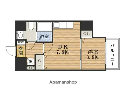 大阪プレステージアコモデーション(1DK/11階)の間取り写真