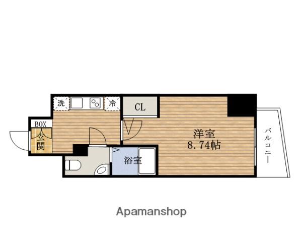 大阪PRESTIGEアコモデーション(1K/6階)の間取り写真