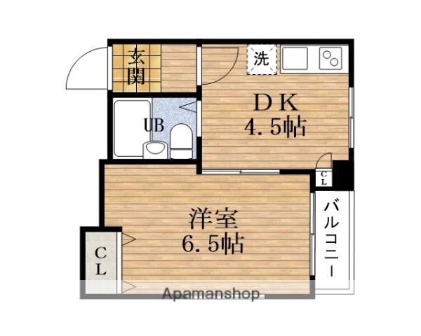 中之島ハイム(1DK/9階)の間取り写真
