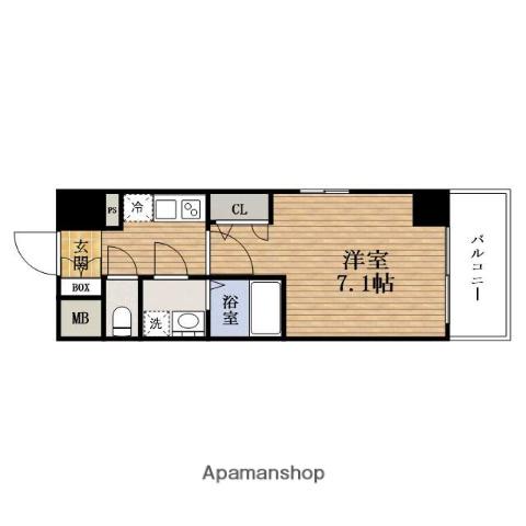 エスリード難波ステーションプラザ(1K/8階)の間取り写真