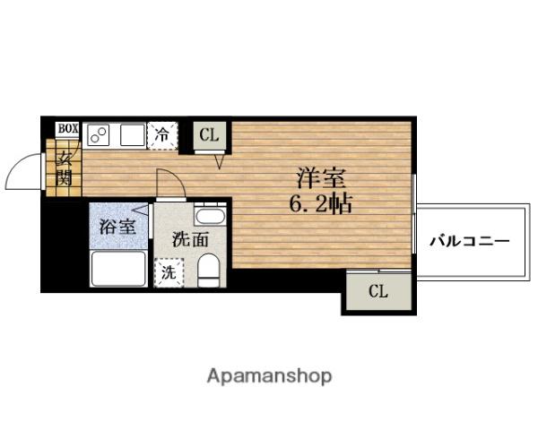 セレニテ本町 ECORTE(1K/12階)の間取り写真