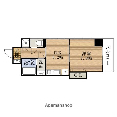 メゾンドヴィレUCHIHOMMACHI(1DK/5階)の間取り写真