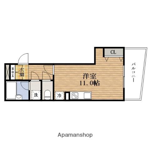 ライオンズマンション阿波座(ワンルーム/8階)の間取り写真