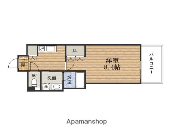 ビエラコートUCHIKYUHOUJI(1K/11階)の間取り写真