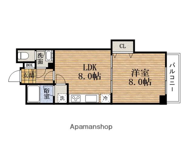 ロジュマンNANIWA(1LDK/5階)の間取り写真