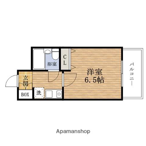 エスリード難波(1K/4階)の間取り写真