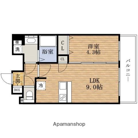 PRESSANCE難波セレクト(1LDK/10階)の間取り写真
