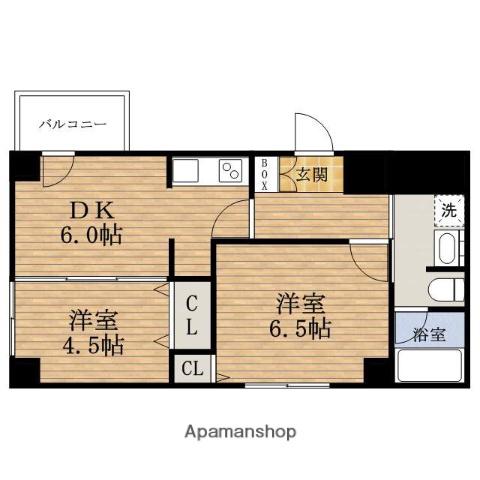 ゼウス難波CUBE(2DK/11階)の間取り写真