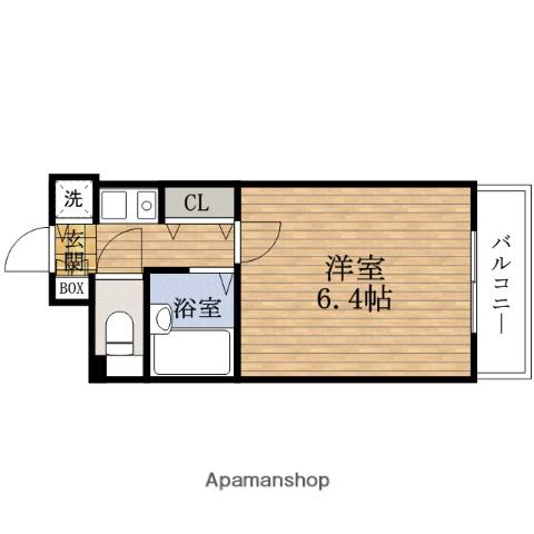 PRESSANCE難波ウエスト(1K/9階)の間取り写真