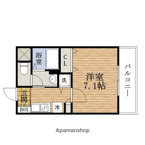 エステムコート難波ⅡALEGRIA(1K/4階)の間取り写真