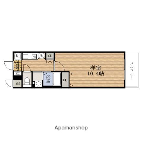 エステムコート難波ⅡALEGRIA(1K/13階)の間取り写真