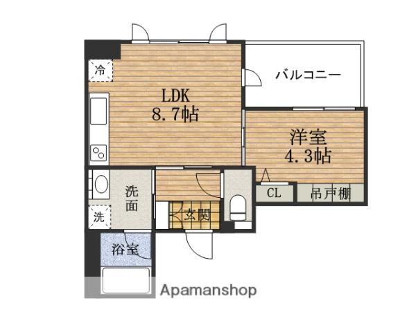 ARDENTOWER北堀江(1LDK/11階)の間取り写真