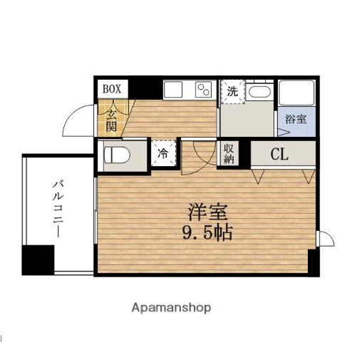 プレサンス谷町アルファ(1K/5階)の間取り写真